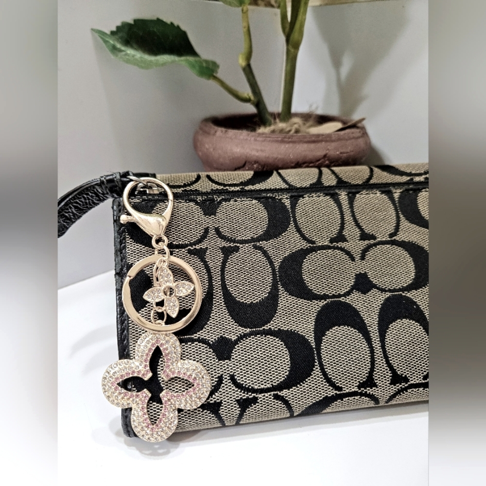 Crystal Flower Bag Charm